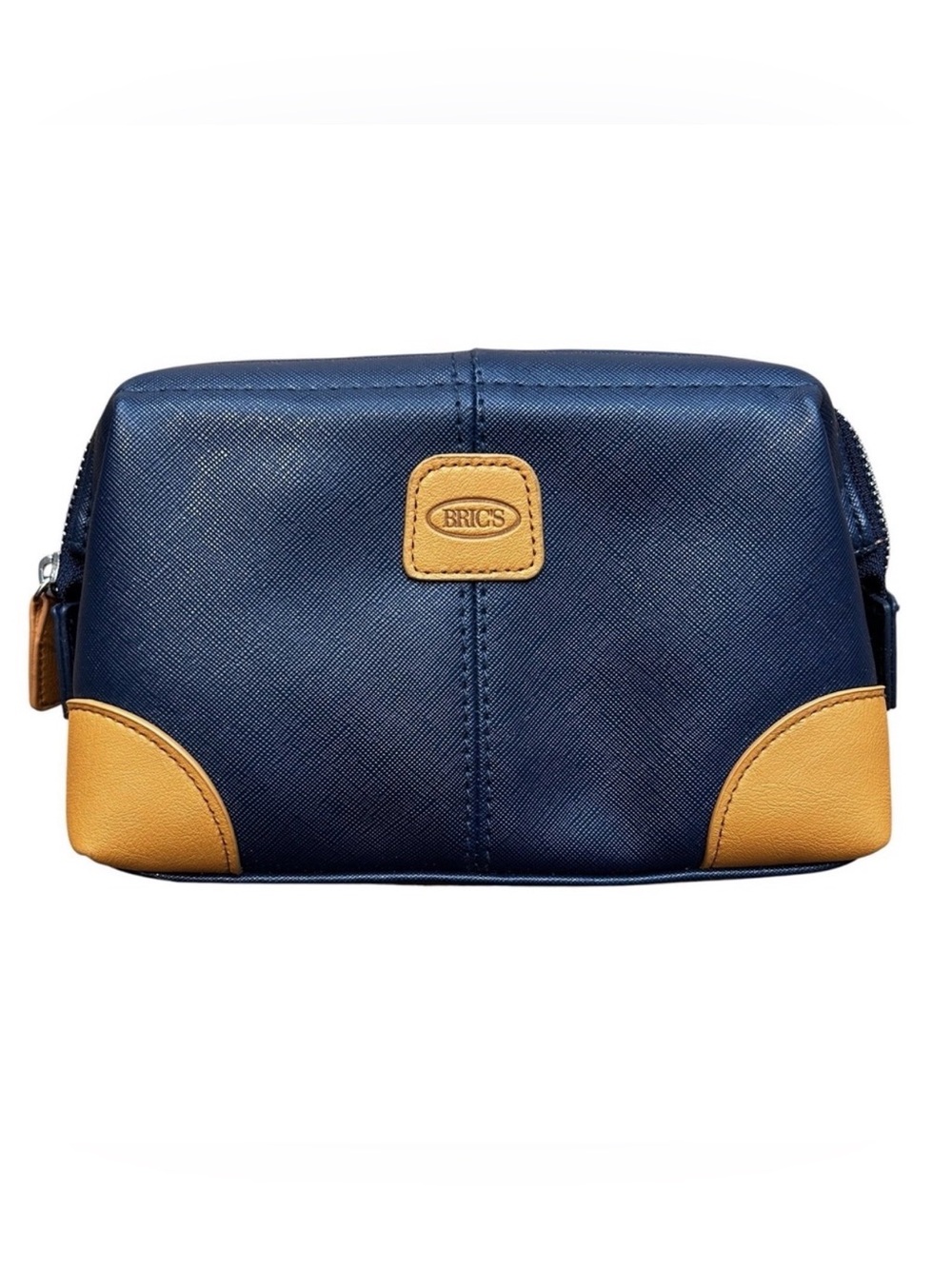 BRIC'S Milano for Qatar Airways Business Class Amenity Kit - Navy Blue & Tan